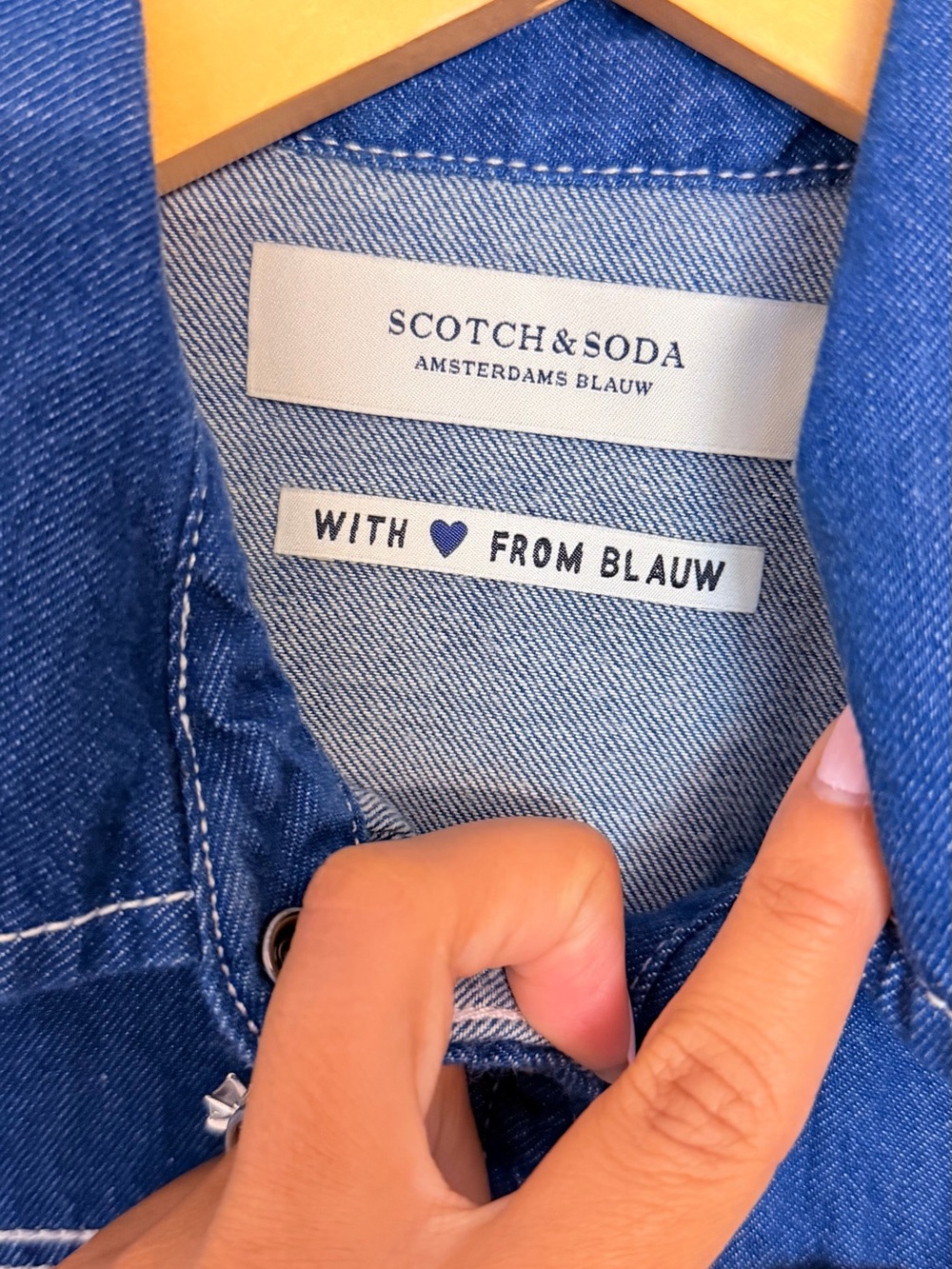Scotch & Soda Indigo Blue Western Denim Shirt - Picture 5 of 7